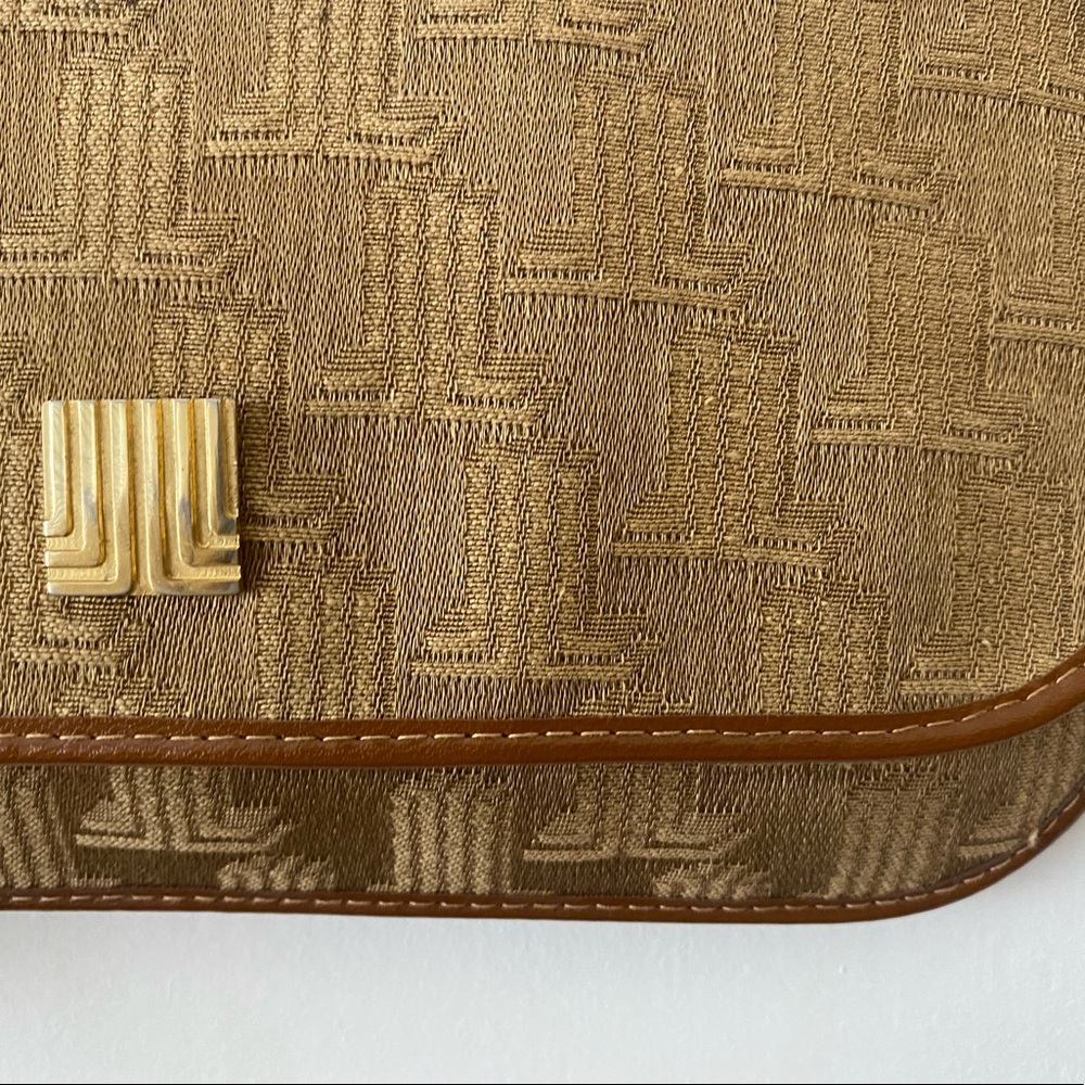 LANVIN Stamped Vintage Clutch Canvas Purse 👛 - Picture 5 of 14